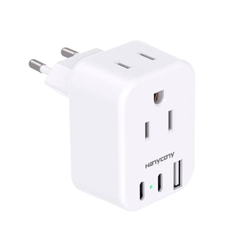 European Travel Plug Adapter USB C, HANYCONY International Plug Adapter