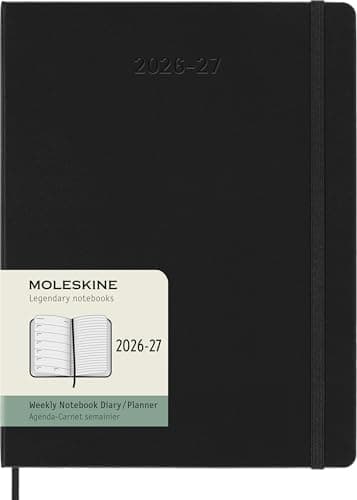 Moleskine 2026-27 18-Month Weekly Planner, XL, Black, Hardcover - image 1
