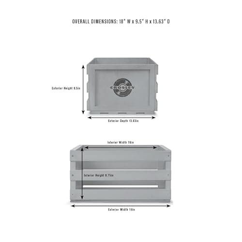 Crosley Record Storage Crate (Holds 75 Albums) thumbnail 4