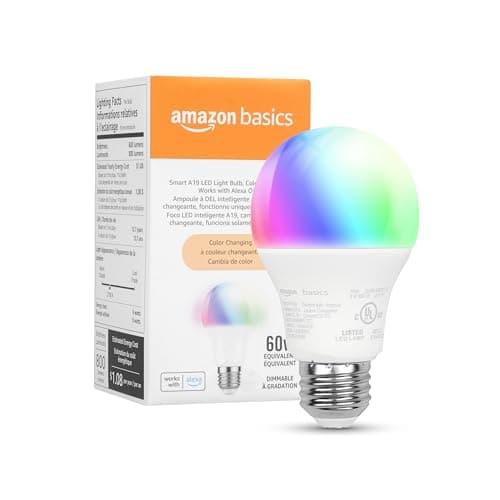 Amazon Basics Smart A19 LED Light Bulb Color Changing 9W - image 1
