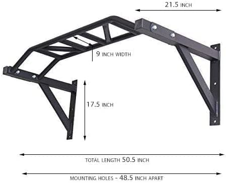 Gronk Fitness Multi-Grip Wall Mounted Pull-Up Bar thumbnail 3
