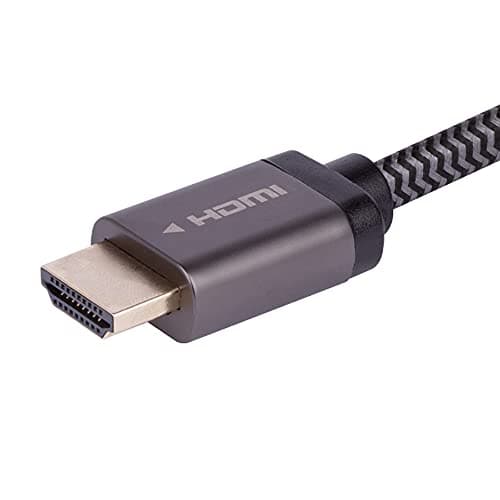 Monoprice 8K Certified Braided Ultra High Speed HDMI 2.1 Cable, 48Gbps, 6ft, Black thumbnail 3