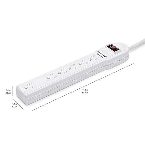 Amazon Basics 6-Outlet Surge Protector Power Strip (200 Joule) thumbnail 5