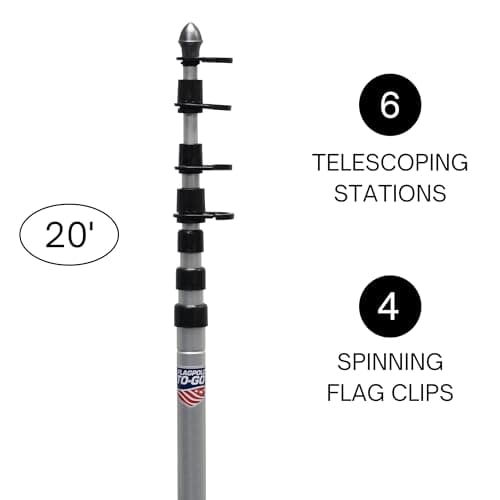 Flagpole-to-Go Ultimate Tailgate Kit with Portable Flagpole and Tire Mount thumbnail 2