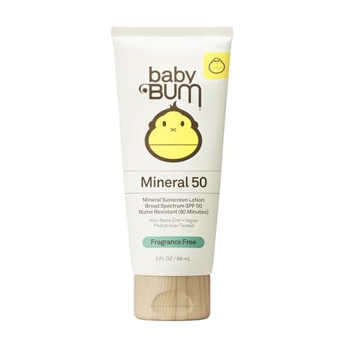 Baby Bum SPF 50 Sunscreen Lotion - Mineral UVA/UVB Face and Body Protection for Sensitive Skin