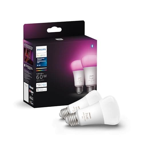 Philips Hue Smart 60W A19 LED Bulb - White and Color Ambiance (2-Pack) - image 1