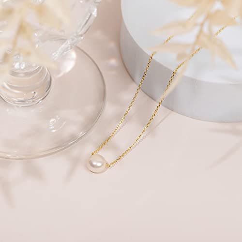 PAVOI 14K Gold Plated Freshwater Cultured Pearl Pendant Necklace thumbnail 3