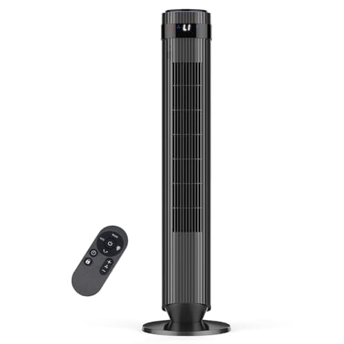 OLIXIS Tower Fan for Bedroom, 28dB Quiet Floor Standing Fan with Remote