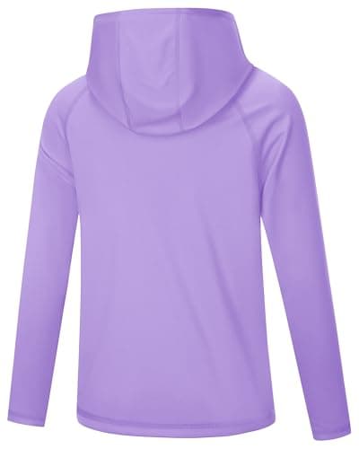 BALEAF Girls UPF 50+ Long Sleeve Hooded Rash Guard thumbnail 3