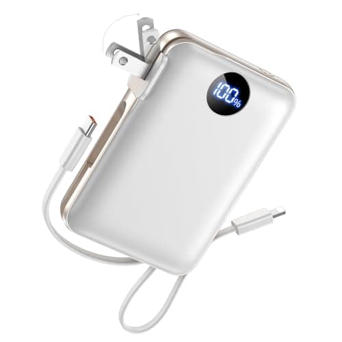 AIFENG Portable Charger with Built-in Cables & Wall Plug