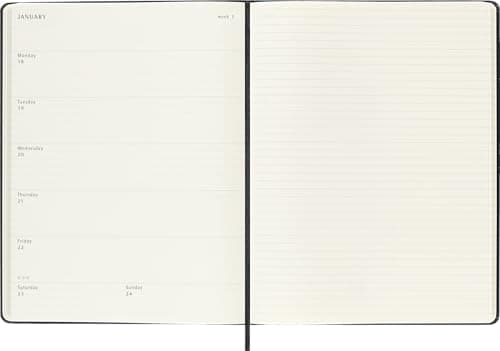 Moleskine 2026-27 18-Month Weekly Planner, XL, Black, Hardcover thumbnail 4