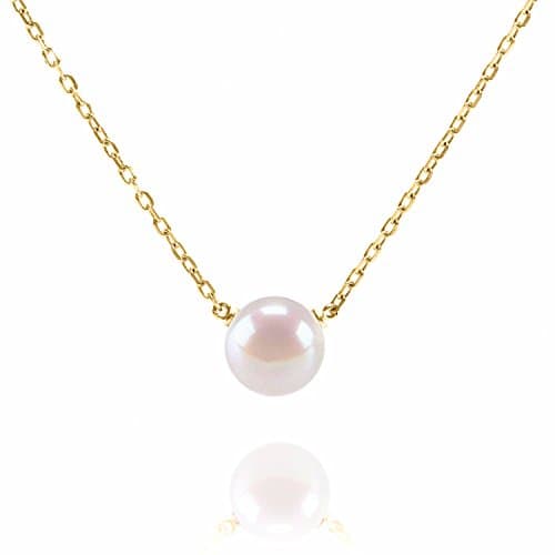 PAVOI 14K Gold Plated Freshwater Cultured Pearl Pendant Necklace - image 1