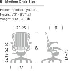 Herman Miller Classic Aeron Chair - Size B thumbnail 3