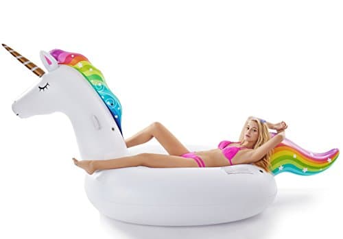 Jasonwell Giant Inflatable Unicorn Pool Float thumbnail 3