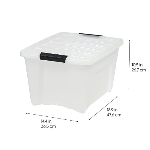 IRIS USA 32 Quart Stackable Storage Bins (6-Pack) thumbnail 2