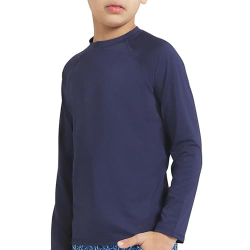 Lands' End Boys' Swim UPF 50+ Long Sleeve Sun Tee Rash Guard Shirt thumbnail 2