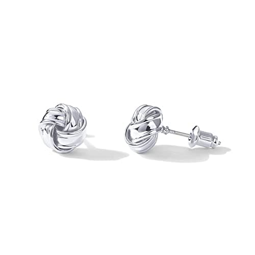 BOUTIQUELOVIN 925 Sterling Silver Infinity Love Knot Stud Earrings - image 1
