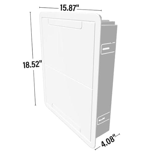 Cable Management Box, Large Cord Organizer, Black thumbnail 2