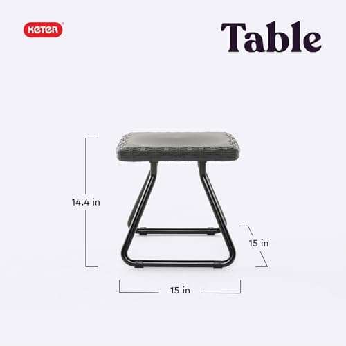 Keter Rio 3-Piece All Weather Outdoor Patio Furniture Set thumbnail 3