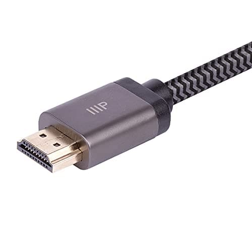 Monoprice 8K Certified Braided Ultra High Speed HDMI 2.1 Cable, 48Gbps, 6ft, Black thumbnail 4