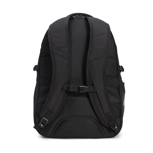 Amazon Basics Travel Laptop Backpack with Multiple Pockets and Compartments for 17 inch Laptop, Water Resistant, Black thumbnail 4