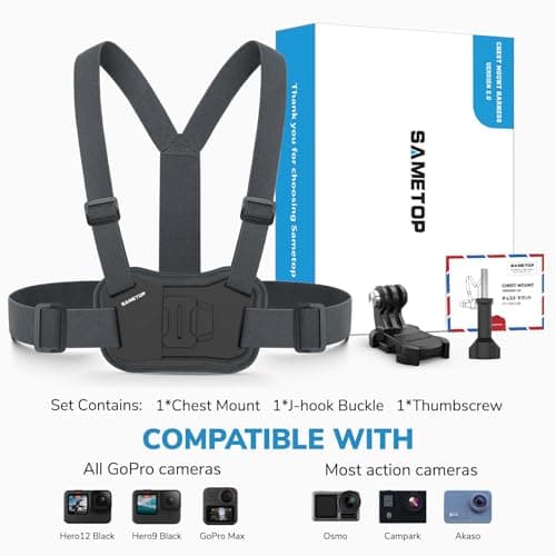 Sametop Chest Mount Harness Strap for GoPro thumbnail 5