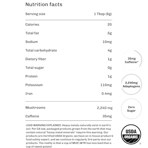 MUD\WTR Original Mushroom Coffee Alternative (30 Servings) thumbnail 2