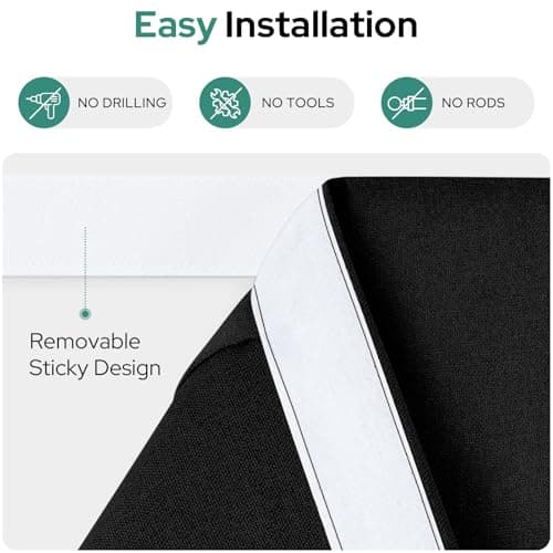 HOMEIDEAS Blackout Curtains with Velcro Seal Strip thumbnail 5