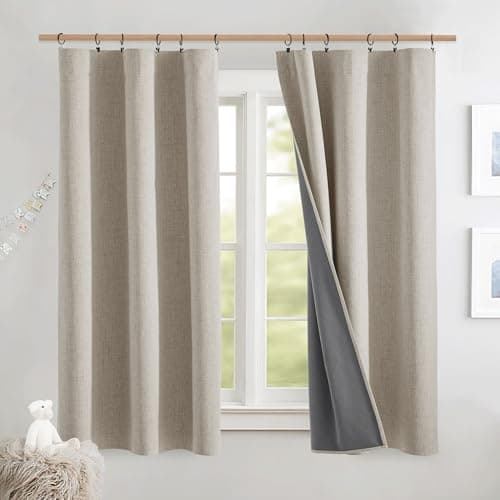 WEST ELM Linen Cotton Blend Blackout Curtain (Pair) thumbnail 2