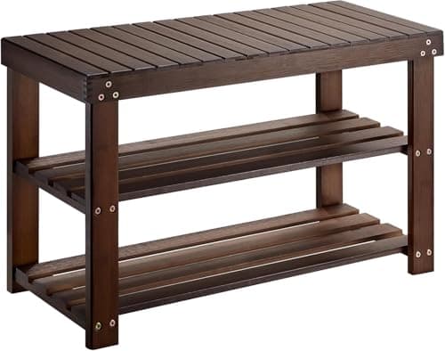 Pipishell 3-Tier Bamboo Shoe Rack Bench - image 1