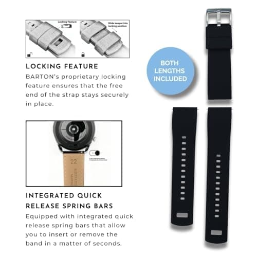 BARTON Quick Release Silicone Watch Band thumbnail 5