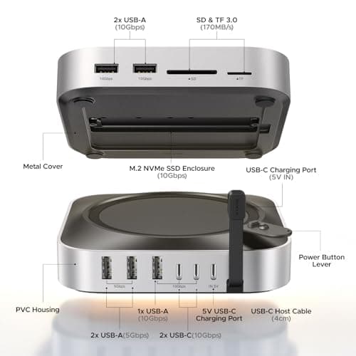 UGREEN Mac mini Dock and Stand with NVMe SSD Enclosure for M6/M5 Pro/M4 thumbnail 3