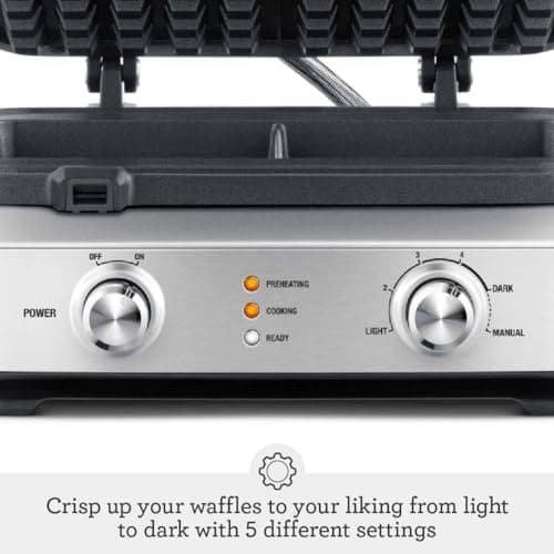 Breville BWM620XL Smart Waffle Pro 2-Slice thumbnail 3