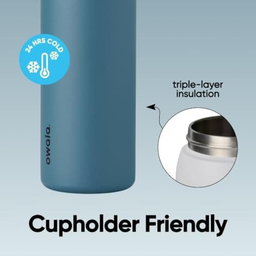 Owala FreeSip Stainless Steel Water Bottle 32 oz Denim thumbnail 4