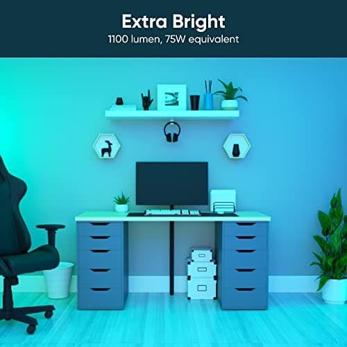 Wyze Bulb Color 1100 Lumen WiFi RGB Tunable White A19 (2-Pack) thumbnail 2