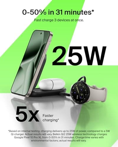 Belkin BoostCharge Pro 2-in-1 Magnetic Charger Stand thumbnail 2