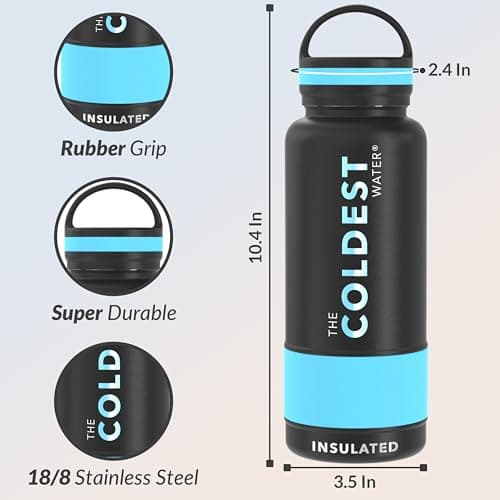Coldest Sports Water Bottle 32oz with Straw Lid thumbnail 4