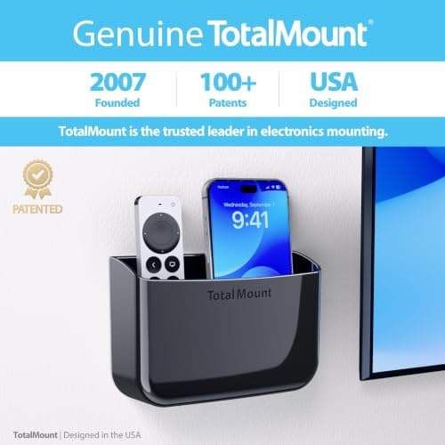 TotalMount Drop-Free Remote Holder, Removable Adhesive Strips, Black thumbnail 5