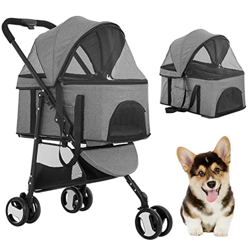 BestPet 3-in-1 Premium Dog Cat Stroller - image 1