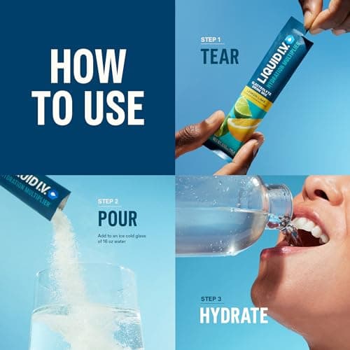 Liquid I.V.® Hydration Multiplier - Lemon Lime | Electrolyte Powder Drink Mix | 1 Pack (16 Servings) thumbnail 4