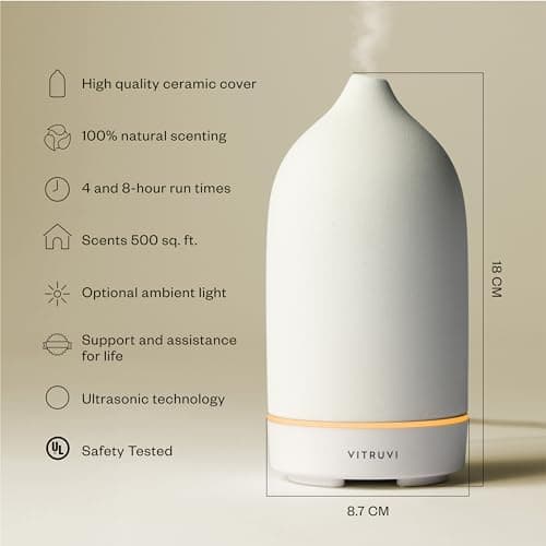 Vitruvi Stone Diffuser, Ceramic Ultrasonic Essential Oil Diffuser thumbnail 2