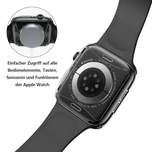JULK 2-Pack Soft TPU Bumper Case for Apple Watch Series 12 46mm thumbnail 5