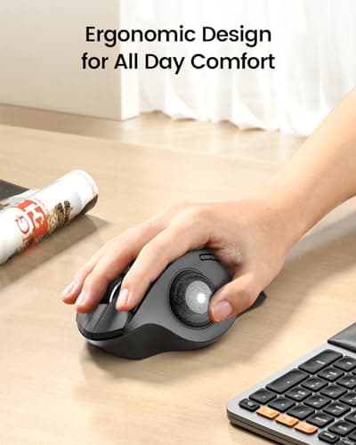 ProtoArc EM02 NL Wireless Ergonomic Trackball Mouse thumbnail 3
