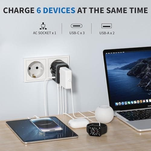 EPICKA Universal Travel Adapter TA-105C (3 USB-C + 2 USB-A) thumbnail 3