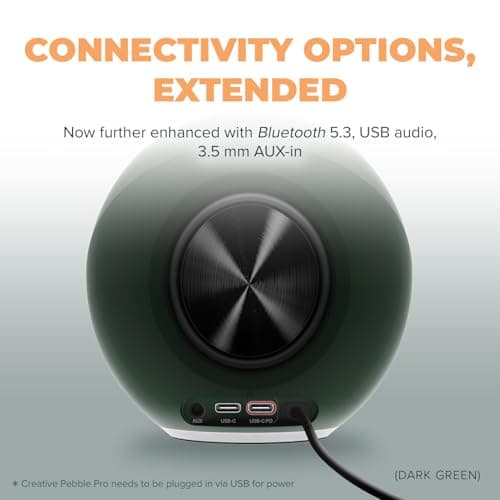 Creative Pebble Pro 2.0 USB-C Computer Speakers thumbnail 5