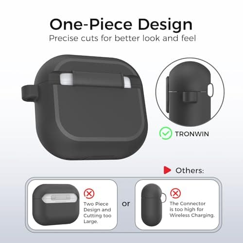 TRONWIN AirPods 5 and AirPods 4 Case, Button Lock One-Piece Cover thumbnail 5