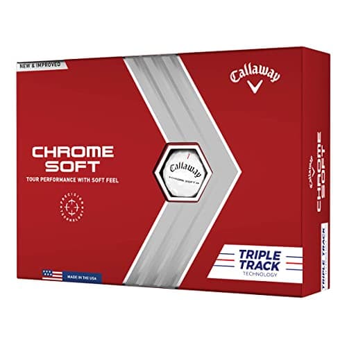 Callaway 2022 Chrome Soft Triple Track Dozen Golf Balls White - image 1