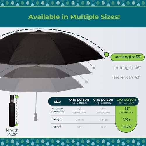 Totes Auto Open Mini Umbrella thumbnail 2