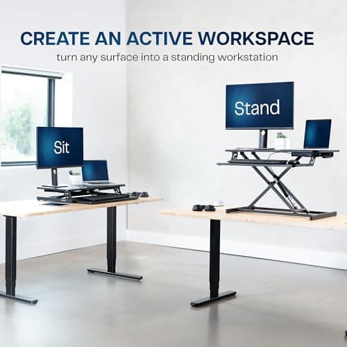 VIVO 32-inch Height Adjustable Standing Desk Converter thumbnail 2
