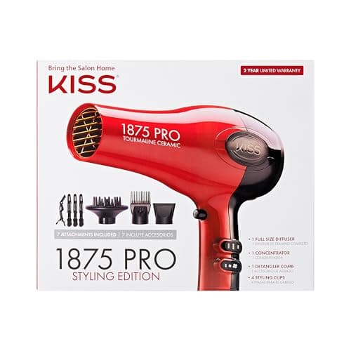 KISS 1875 Watt Pro Tourmaline Ceramic Hair Dryer